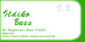 ildiko buss business card