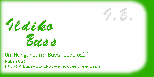 ildiko buss business card